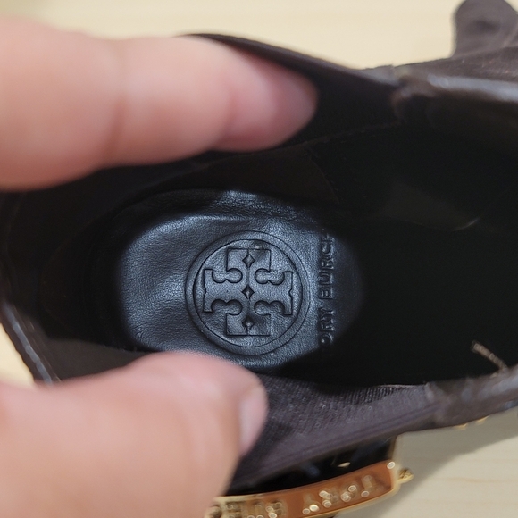 Tory Burch "Adrienne Chelsea" Suede Wedge Booties - Sz 5M US - Picture 6 of 11